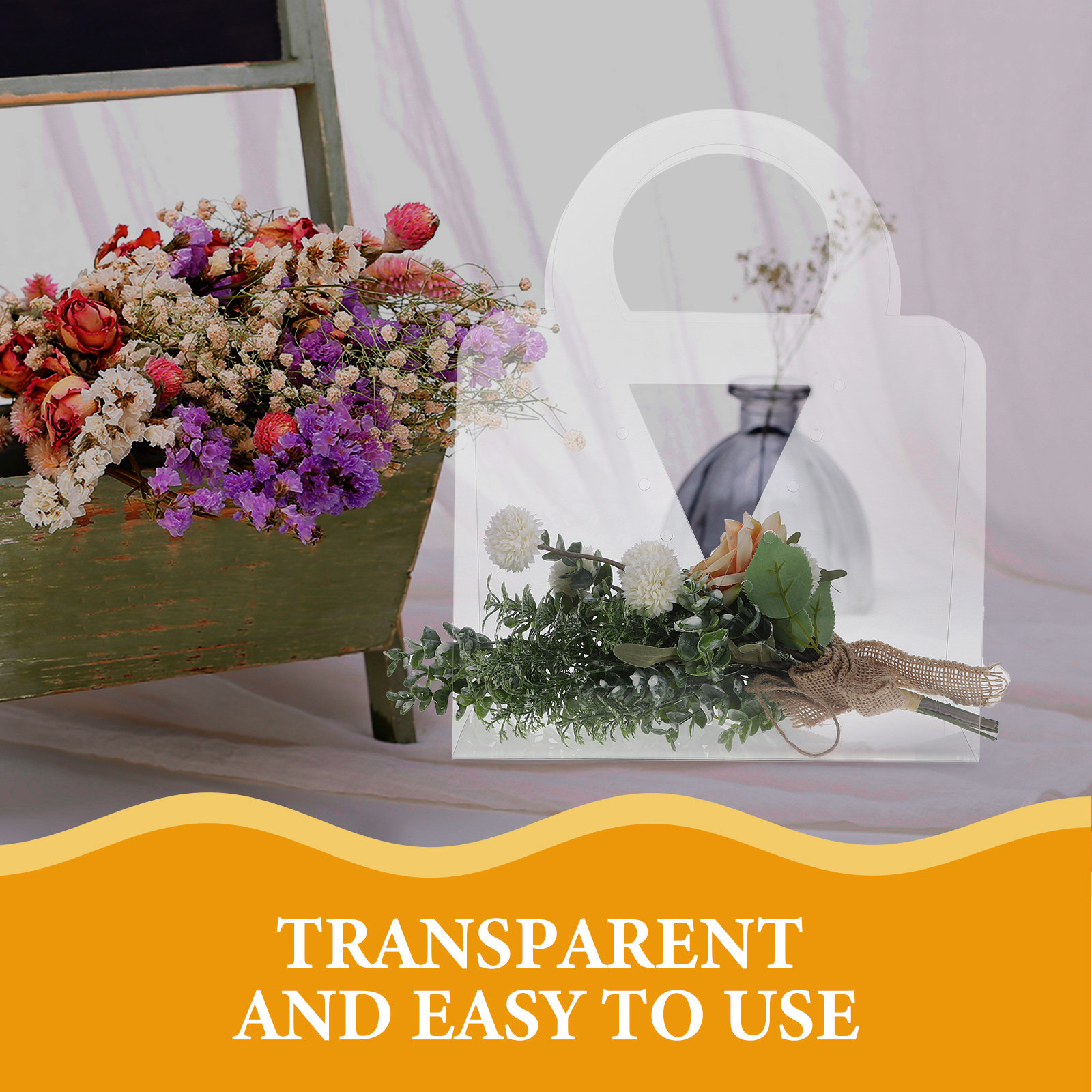 4Pcs Clear Bouquet Gift Bags w - огляд і ціна Florist Supply Shop